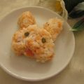 miyuki12's cooksnap of when they made オリジナル①「ミナウサちゃん」キャラ弁.