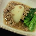 チビポン太's cooksnap of when they made カブとほうれん草のそぼろトロトロあんかけ.