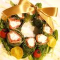 tanjun2's cooksnap of when they made チーズとサーモンのリース風サラダ.