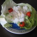 hinamamas's cooksnap of when they made レタスカップのサラダ寿司.