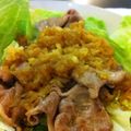 みのりっくす's cooksnap of when they made 豚肉とレタスのサラダ　りんごドレッシング.