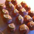 sugaryuuki's cooksnap of when they made サーモンとチーズの五穀米手毬寿司.