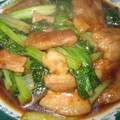 メーﾀﾝ's cooksnap of when they made 小松菜と豚肉の炒め物♪.
