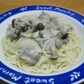 peachkatsu's cooksnap of when they made 豚肉ときのこの幸せパスタ♡.