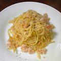 briseazu's cooksnap of when they made カニの缶詰パスタ.