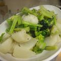 ラディ子's cooksnap of when they made ブロッコリーと蕪のアンチョビにんにく炒め.