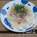 朔耶's cooksnap of when they made 簡単5分♪冷た～いトマト＆シーチキン素麺.
