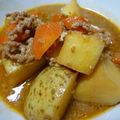 のすけのすけ's cooksnap of when they made ＊ひき肉とジャガ芋のピリ辛煮＊.