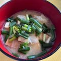 クックNY02NX☆'s cooksnap of when they made レンジで！豆苗とキャベツと厚揚げの味噌汁.