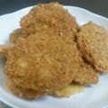 めかにか's cooksnap of when they made さくさくレンコンと鶏ミンチのフライ.