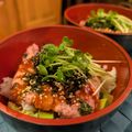 ダッフィーニーうに's cooksnap of when they made ねぎとろとアボカドのユッケ丼♩.