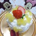 優惺ママ's cooksnap of when they made ✿デコレーションケーキは棒付きチョコで✿.