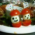 kabochapan's cooksnap of when they made キャラ弁☆ぷちサンタクロース♫.