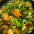 さらだaaa's cooksnap of when they made 小松菜と厚揚げ・豚肉の炒め物.