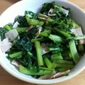 Nekozame's cooksnap of when they made 【ご飯のおとも】大根の葉と豚肉の炒め物.