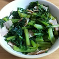 Nekozame's cooksnap of when they made 【ご飯のおとも】大根の葉と豚肉の炒め物.