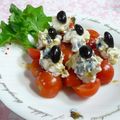 よっしー食堂's cooksnap of when they made 黒豆クリｰムチｰズをトマトに乗せて.
