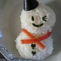 エビージョ's cooksnap of when they made 雪だるまおにぎり♪.