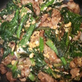 サーフブレイド's cooksnap of when they made 小松菜と豚こまの卵とじ.