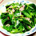 ちもとし's cooksnap of when they made ほうれん草☆ベーコン☆にんにく　サラダ.