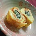 羽尼うに's cooksnap of when they made 鮭海苔入りのたまご焼き～　^^.