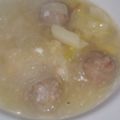 toshiebaba's cooksnap of when they made 圧力鍋で時短♪白菜と肉団子と春雨のスープ.