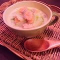 ももxoxo's cooksnap of when they made 鮭と白菜のミルクスープ.