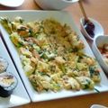 monemaruku's cooksnap of when they made 授業で習った★簡単★海鮮チヂミ.