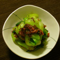 TORACO's cooksnap of when they made 青梗菜とちくわの梅醤油和え.