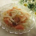 miyuki12's cooksnap of when they made 大根とスモークサーモンの土佐酢漬け.