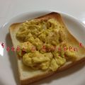 papikun's cooksnap of when they made ふんわり！スクランブルエッグトースト★゛.