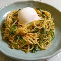 nasubeam's cooksnap of when they made たらこ＆大葉の塩焼きそば♪温玉のっけ.