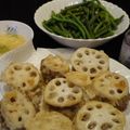 Kapuanani's cooksnap of when they made レンコンのはさみ揚げ.