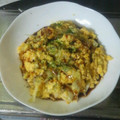 ももカープ's cooksnap of when they made チーズと餅とキャベツの半熟卵とじ.