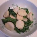 龍青空ママ's cooksnap of when they made ✿帆立ほうれん草のバター醤油✿.
