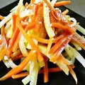 michiyo36's cooksnap of when they made 大根の皮と人参でダシダ炒め～.