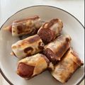 Tomotabi's cooksnap of when they made 超簡単♪餃子の皮で☆ウインナー巻き.