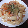 にゃんこ０'s cooksnap of when they made 長芋ときのこベーコンのマヨ醤油炒め.