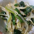 ♡るるる♡'s cooksnap of when they made もやし＆ほうれん草の白ごまラー油ナムル.