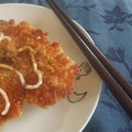 Apricot594's cooksnap of when they made 残りご飯で！簡単お好み焼き.