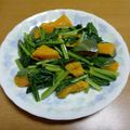 55才のおじさん's cooksnap of when they made 小松菜とかぼちゃのバター炒め.