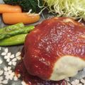amicodate's cooksnap of when they made よしくんのチーズハンバーグ.