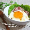 komomoもも's cooksnap of when they made カマンベールがとろ～り☆ハムエッグ丼.