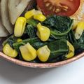 新妻あや's cooksnap of when they made 小松菜とコーンのバター醤油炒め.