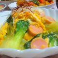 ☆momoco☆'s cooksnap of when they made ソーセージとふわふわ卵のチリソース.