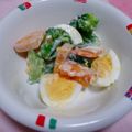 きよぴぃー's cooksnap of when they made 柿とブロッコリーとゆで卵のサラダ.