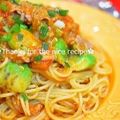 ruruchirin's cooksnap of when they made 豚肉とアボカドのトマトソースパスタ.