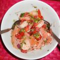 赤鼻翠's cooksnap of when they made スモークサーモンと海老のサルササラダ♪.