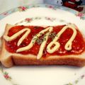yumyum0618's cooksnap of when they made ✿ミートマヨ　トースト✿.