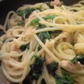 煮干し's cooksnap of when they made 簡単ツナとホウレン草のクリームパスタ.